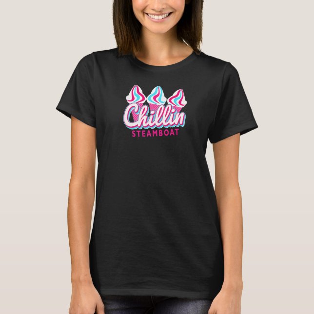 Camiseta Steamboat Chillin Sorvete Art Steamboat Colo (Frente)