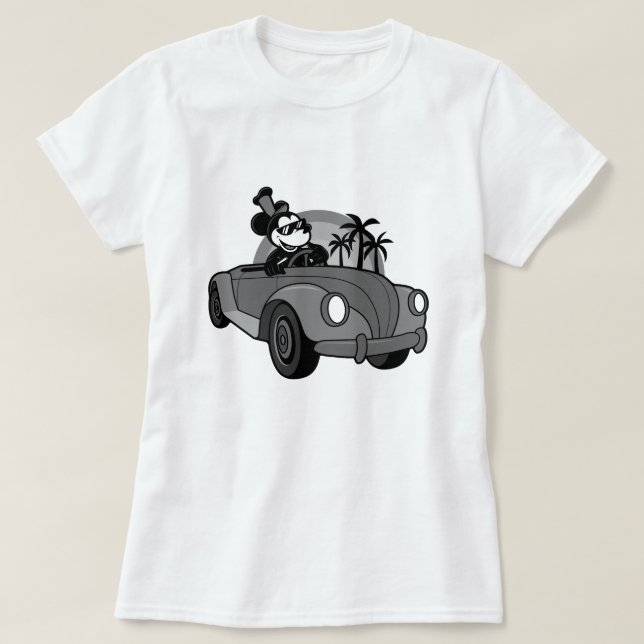 Camiseta Steamboat Willie Personalizável Adicionar Sua Próp (Frente do Design)