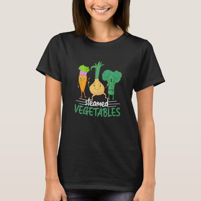 Camiseta Steamed Vegetables Vegetarian Vegan Food  Graphic (Frente)