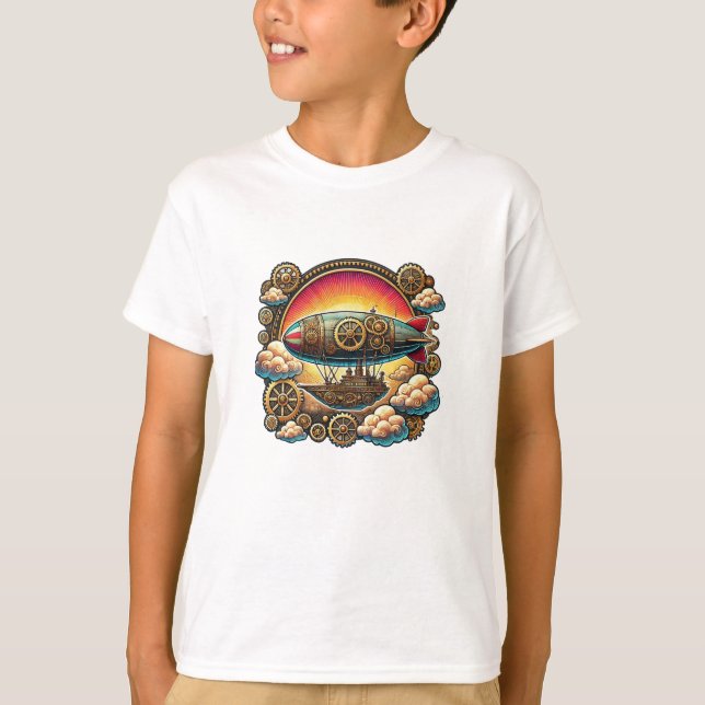 Camiseta Steampunk Airship (Frente)