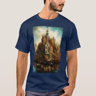 Camiseta Steampunk Amsterdam Skyline 1