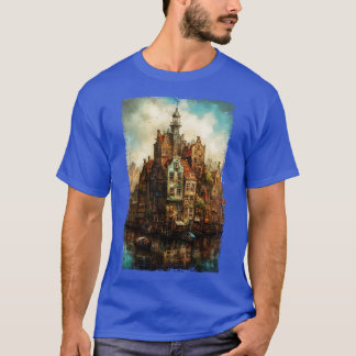 Camiseta Steampunk Amsterdam Skyline 1