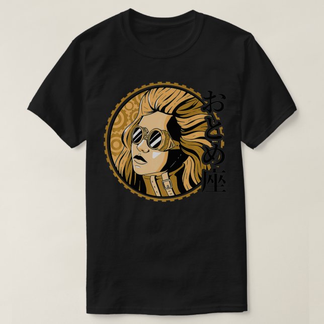 Camiseta Steampunk Anime Girl Otaku Japonês Aestética P (Frente do Design)