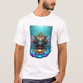 Camiseta Steampunk Axolote de Mergulho | U Vintage
