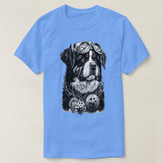 Camiseta Steampunk Bernese cão de montanha 1 (Frente do Design)