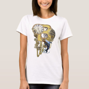 Camiseta Steampunk Birthday - letra B