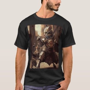 Camiseta Steampunk de Combate de Gatos