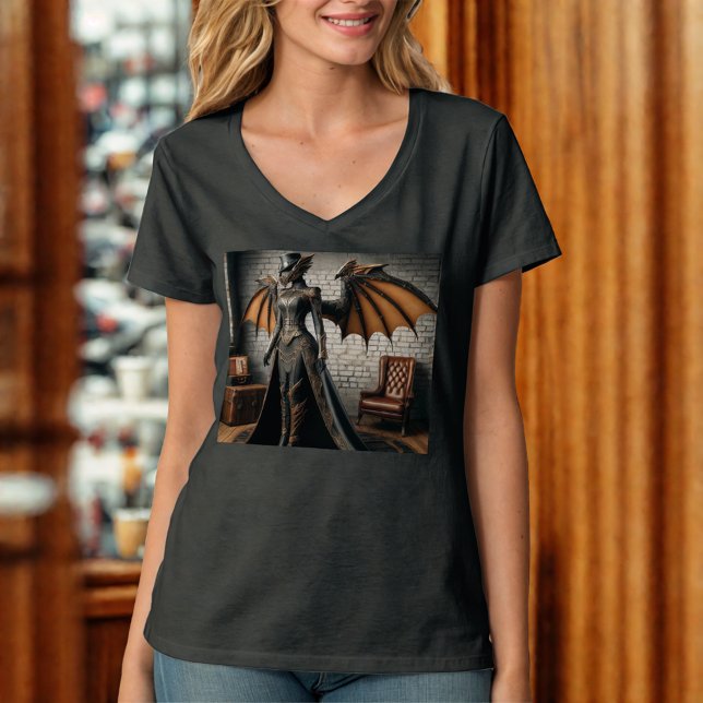 Camiseta Steampunk Dragon Rider (Criador carregado)