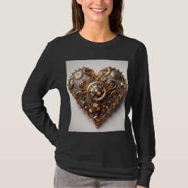 Camiseta Steampunk Elegant Clockwork Gear Heart