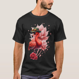 Camiseta Steampunk Flamingo - Trabalho de arte Digital Fant