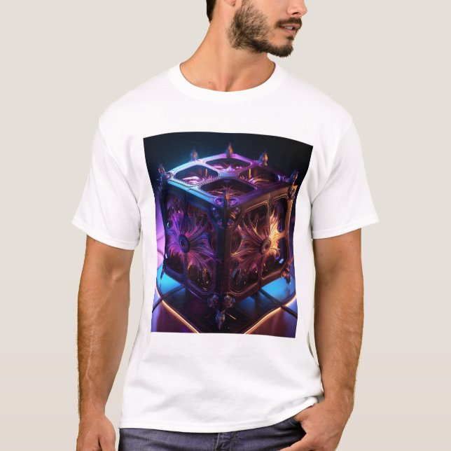 Camiseta Steampunk Fractal Reflective Music Box (Frente)