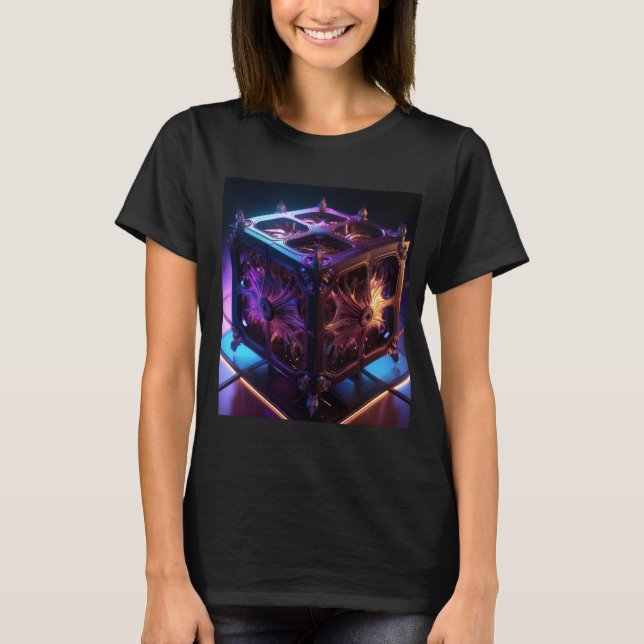 Camiseta Steampunk Fractal Reflective Music Box (Frente)