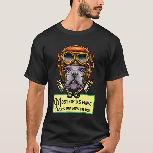 Camiseta Steampunk French Buldog Steam Punk Dog Frenchie D (Frente)