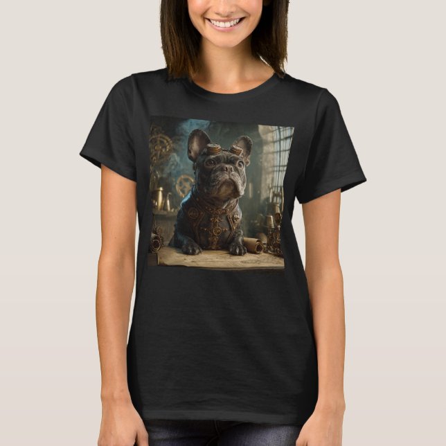 Camiseta Steampunk Frenchie (Edition 1) - Women's Basic  (Frente)
