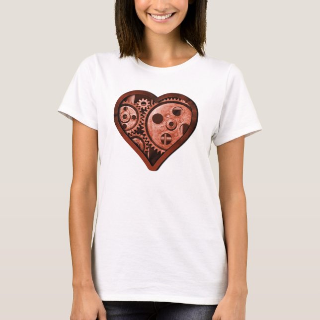 Camiseta Steampunk Gear Heart (Frente)