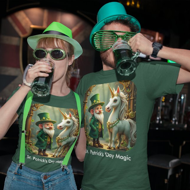 Camiseta Steampunk Gnome-Leprechaun Unicorn Paddy's Unisex (Steampunk Gnome-Leprechaun Unicorn Paddy's Unisex T-Shirt)