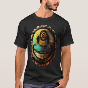 Camiseta Steampunk Happy Face Cyber punk Legal Psicedélico