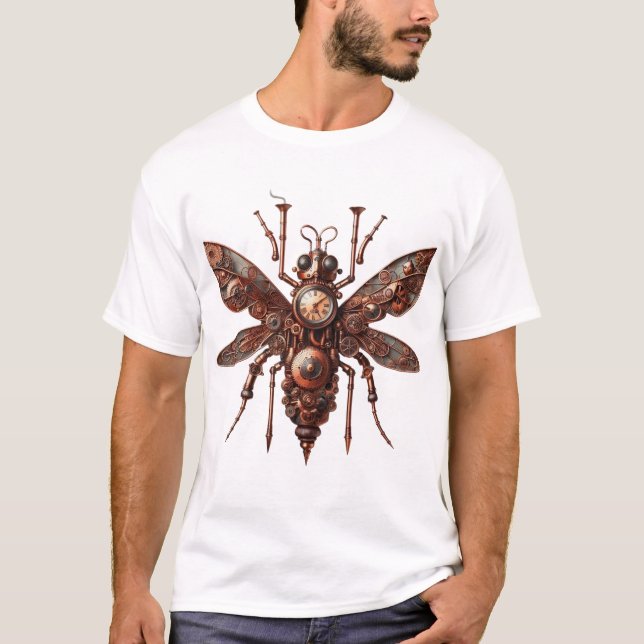 Camiseta Steampunk Insetos Design T-Shirt (Frente)