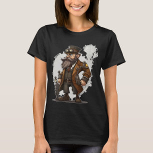Camiseta Steampunk Inventor Retrocientífico - Cos Mecânicos