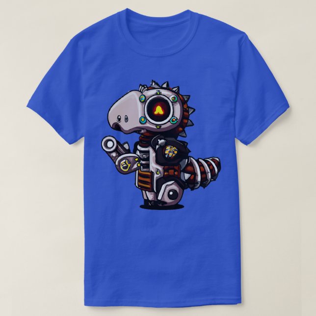 Camiseta Steampunk Kawaii Dragon Robot 2 (Frente do Design)