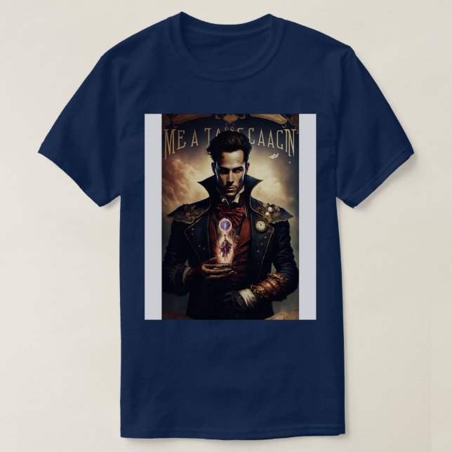 Camiseta Steampunk Magalhista Tarot d 2 (Frente do Design)