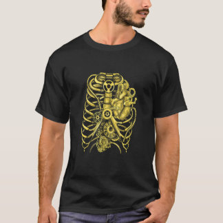 Camiseta Steampunk Mechanical Heart Chest Gears Men Women S