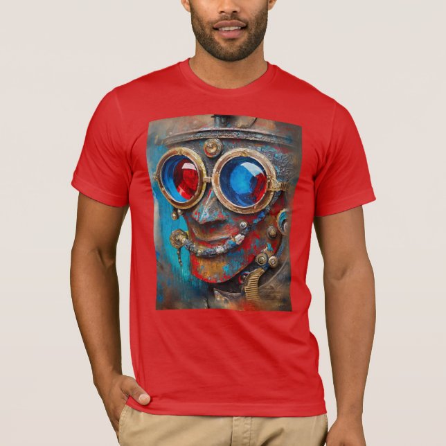 Camiseta Steampunk O Retrato Do Homem De Tin (Frente)