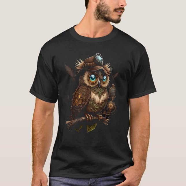 Camiseta Steampunk Owl (Frente)