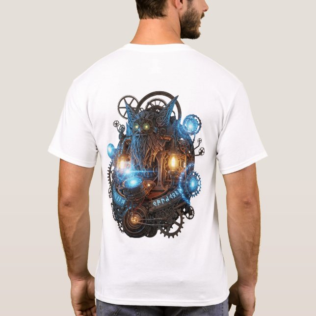 Camiseta Steampunk Owl Guardian T-Shirt (Verso)