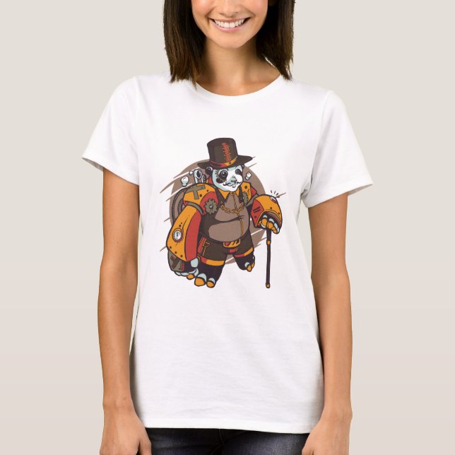 Camiseta Steampunk Panda (Frente)