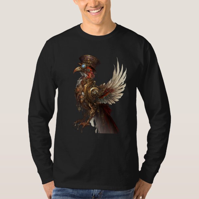 Camiseta Steampunk Phoenix Rising Resurrection Rebirth New  (Frente)