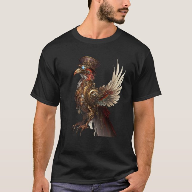 Camiseta Steampunk Phoenix Rising Resurrection Rebirth New  (Frente)