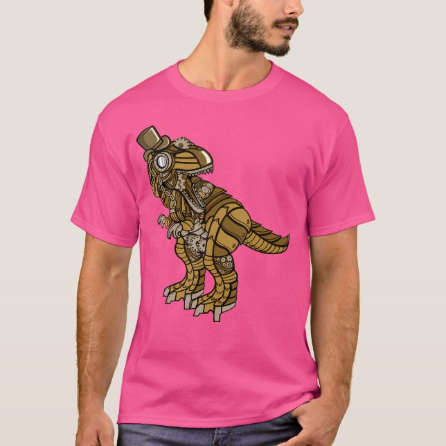 Camiseta Steampunk T-Rex (Camisa do Dinossauro) (Frente)