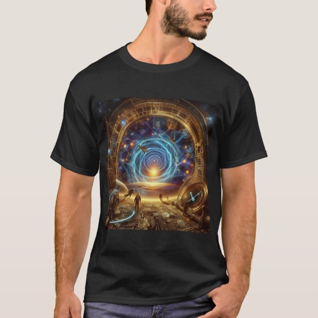 Camiseta Steampunk/Time Machine, Time/Space/Continuum 6004X (Frente)
