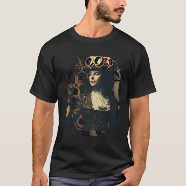 Camiseta Steampunk Victorian Fantasy Gothic (Frente)