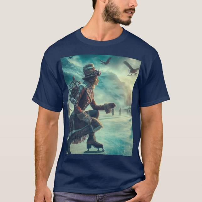Camiseta Steampunk Victorian Fantasy Winter Messenger (Frente)