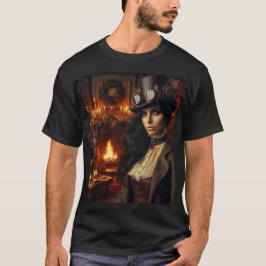 Camiseta Steampunk Vintage Victorian Lady Christmas