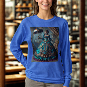 Camiseta Steampunk Vintage Victorian Lady Circus