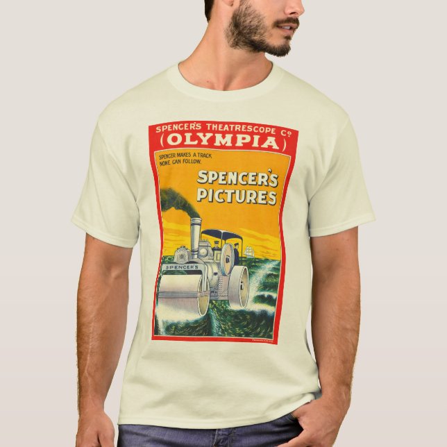 Camiseta Steamroller Spencer Pictures Poster Austrália (Frente)