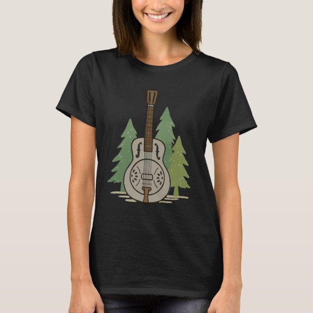 Camiseta Steel Dobro Forest – Rustic Music Lover Art (Frente)