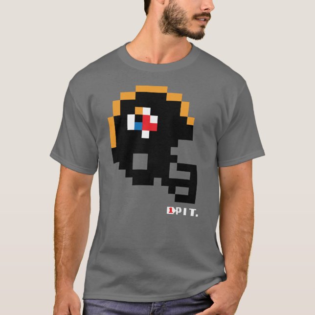 Camiseta Steelers Tecmo Bowl Helmet T-Shirt (Frente)