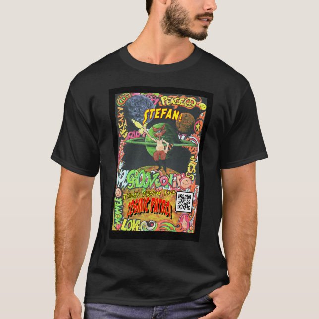 Camiseta Stefan do Tales da Patrulha Cósmica (Frente)
