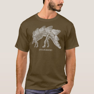 Camiseta Stegosaurus Skeleton Dino Dinossaur Pré-história