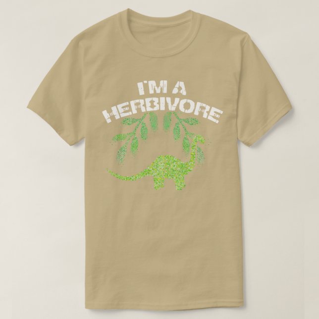 Camiseta Stegosaurus Vegan Vegetarian Herbivore (Frente do Design)