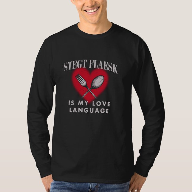 Camiseta Stegt Flaesk Danish Iconic Comida Dinamarca Famous (Frente)