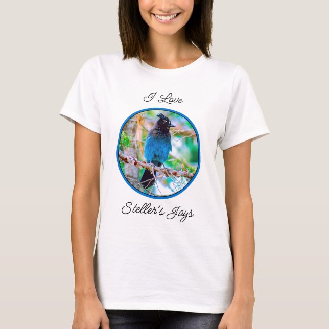 Camiseta Steller's Jay - Fotografia original (Frente)