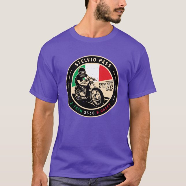 Camiseta Stelvio Pass Passo Dello Stelvio Motorcycle family (Frente)