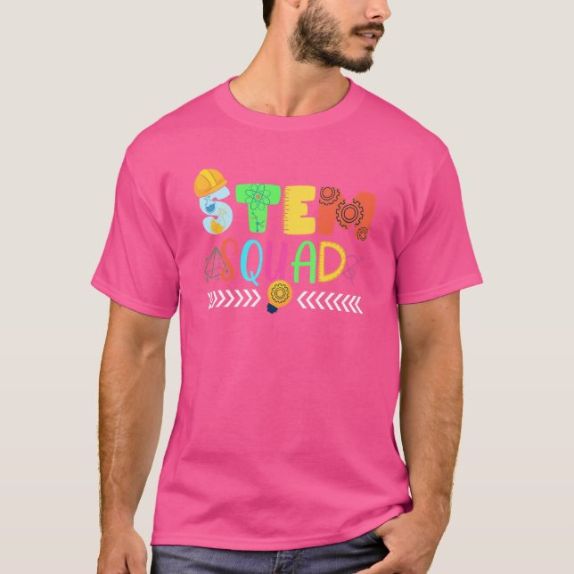 Camiseta Stem Squad Science Technology Engineering Math Tea (Frente)