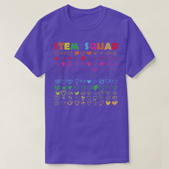 Camiseta STEM Squad Science Technology Engineering Math Tea (Frente do Design)