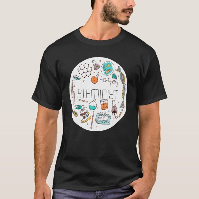 Camiseta Steminist Science Technology Engineering Math Stem (Frente)